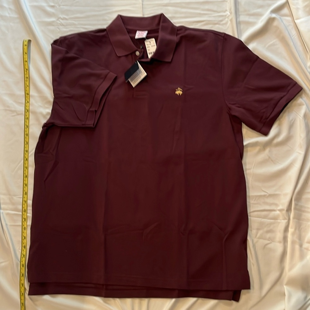 Brooks Brothers Golden Fleece maroon performance pique polo